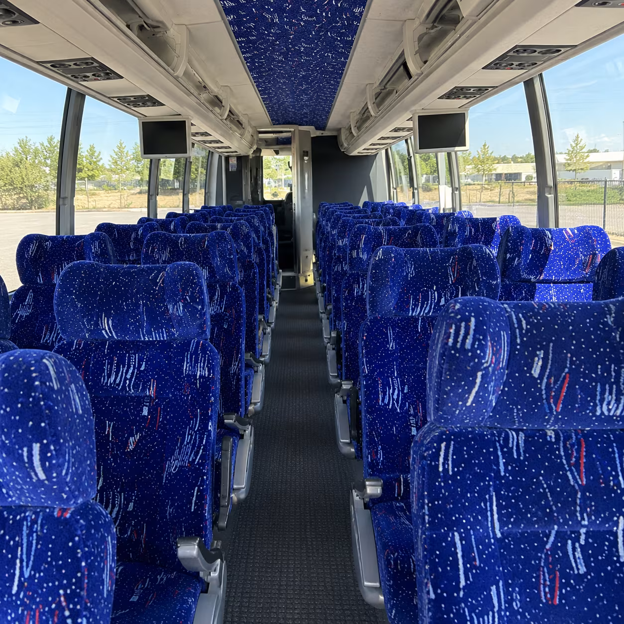 edinburg charter bus rental interior