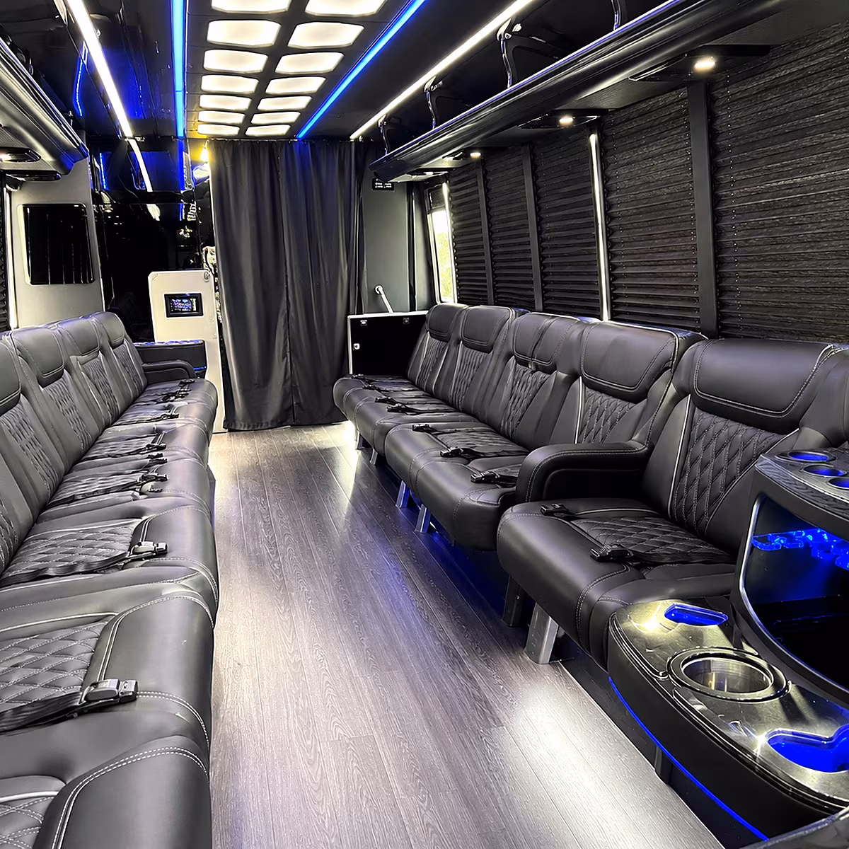 edinburg party bus rental interior